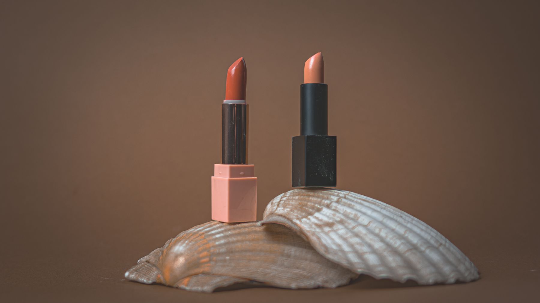 Beauty campaign still with controlled studio color