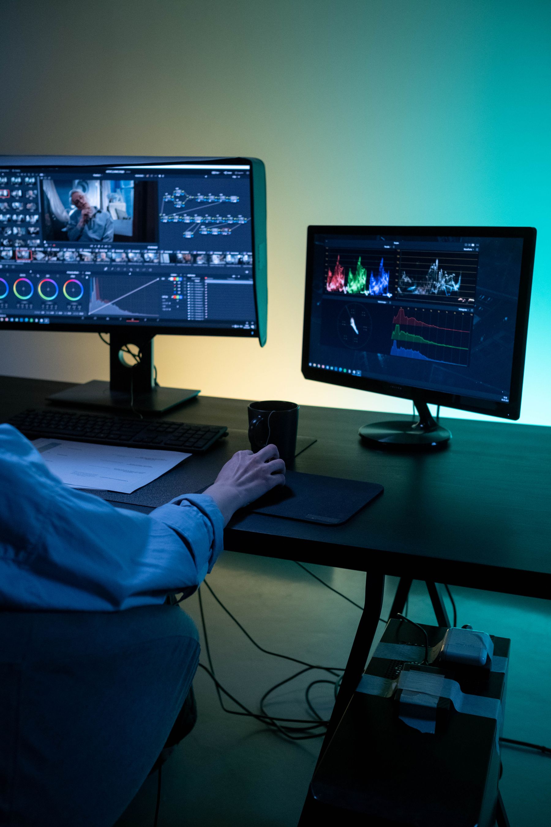 Professional video post-production suite